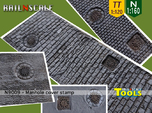 Manhole cover stamp (N 1:160 - TT 1:120)
