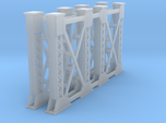 Two Steel Bridge Supports N Scale