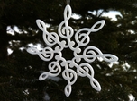 Treble Clef Snowflake Ornament