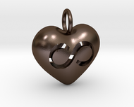Hollow Infinity Heart Pendant