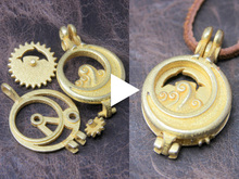 Rotate Pendant "Dolphin and Moon" Thumbnail