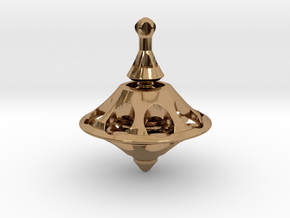 ALIEN Spinning Top in Polished Brass