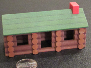 Miniature Log Cabin (3-1/2") in Full Color Sandstone