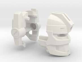 Fearsome Gust Head for Leader Jetfire (1 of 2) in White Natural Versatile Plastic