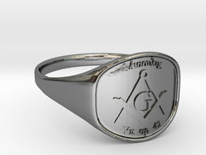 Mason Ring Miaoulis in Fine Detail Polished Silver