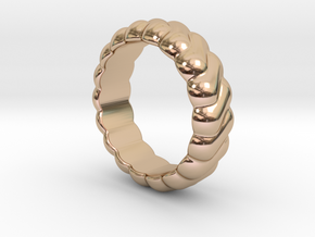 Harmony Ring 26 - Italian Size 26 in 14k Rose Gold Plated Brass