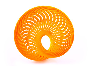 Mobius Nautilus in Orange Processed Versatile Plastic