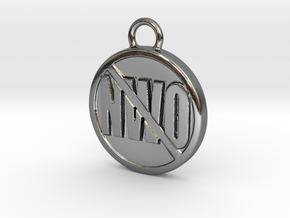 Anti NWO in Fine Detail Polished Silver