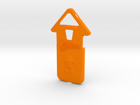 Galaxy S4 Splatoon Squid Case (speaker to front) in Orange Processed Versatile Plastic