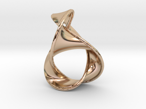 Figure 8 Knot Earring, larger in 14k Rose Gold Plated Brass