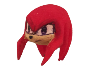Custom Knuckles The Echidna Inspired Head for Lego in Red Processed Versatile Plastic