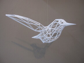 Humming Bird in White Natural Versatile Plastic