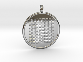 SIXTY-FOUR GRID GROUND in Fine Detail Polished Silver