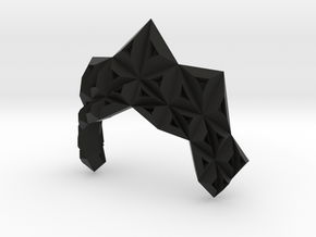 Origami Ruff in Black Natural Versatile Plastic