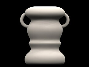 Small Minimalist Vase  in White Natural Versatile Plastic