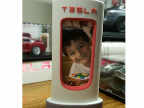 Tesla Supercharger Picture Frame in Full Color Sandstone