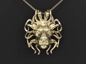 Leo Zodiac Pendant in 14k Gold Plated Brass