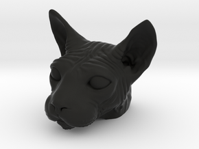Spinx Cat Head Model in Black Natural Versatile Plastic