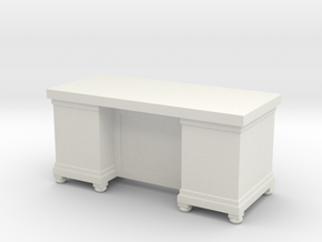 Miniature 1:48 LBJ Presidential Desk in White Natural Versatile Plastic