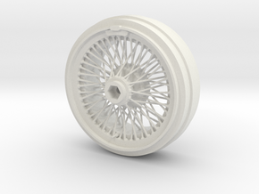 1/8 Wire Wheel Front, with 72 spokes in White Natural Versatile Plastic