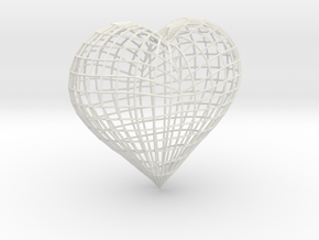 Love heart in White Natural Versatile Plastic