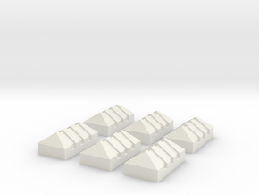 Piquete Standar,Picket G Scale 6 Units (1:22) in White Natural Versatile Plastic