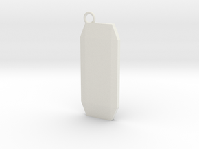 Customizable Keychain in White Natural Versatile Plastic