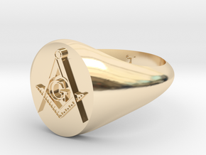 Masonic Ring BLUE LODGE in 14K Yellow Gold
