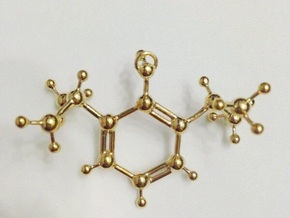 Propofol Molecule in Polished Brass