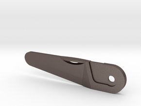 Custom Keychain knife in Polished Bronzed Silver Steel