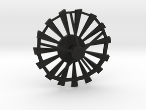 Windmill Blades Pendant in Black Natural Versatile Plastic