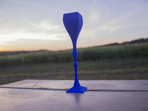 Goblet Cup Hollow in Blue Processed Versatile Plastic