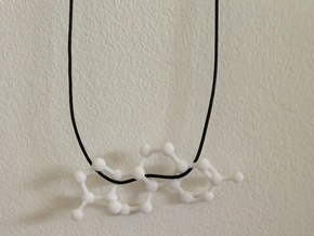 Estrogen (Estradiol) Molecule Pendant BIG in White Natural Versatile Plastic