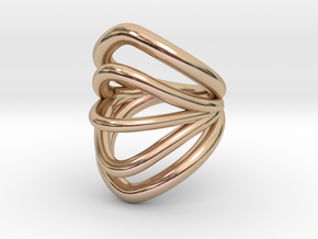 Exo Ring  (Size 7.5) in 14k Rose Gold Plated Brass