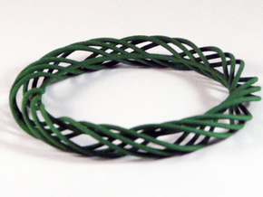 Twist Bangle C02L in Green Processed Versatile Plastic