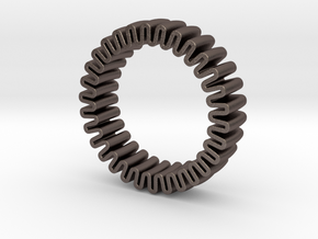 MYTO U // Mitochondria Ring in Polished Bronzed Silver Steel