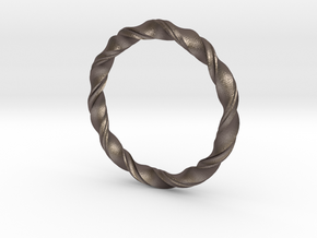 3D printed Bangle(Braclet) in Polished Bronzed Silver Steel