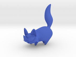Cartoon Cat in Blue Processed Versatile Plastic