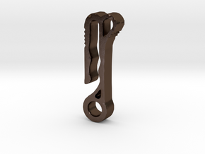 Pocket Clip/Dangler version 2 in Polished Bronze Steel
