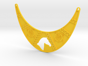Branded Monogrammed Breastpiece Necklace in Yellow Processed Versatile Plastic