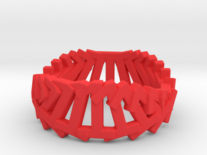 1.Ring.360 (Size 9) in Red Processed Versatile Plastic