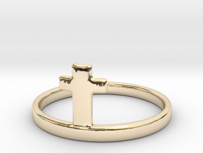 Crossring (approx. size 11) in 14K Yellow Gold