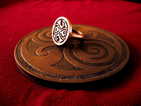 Ring of Rassilon in Polished Bronzed Silver Steel
