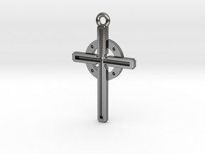 Cross larger 50mm in Polished Silver