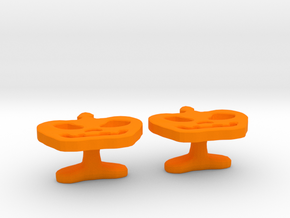 Pumpkin Cufflink in Orange Processed Versatile Plastic