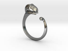 Rabbit Ring - (Sizes 5 to 15 available) US Size 9 in Polished Silver