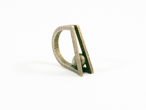 Peekaboo Ring in Polished Bronzed Silver Steel