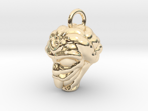 Alien Head Key Ring Add-on in 14K Yellow Gold
