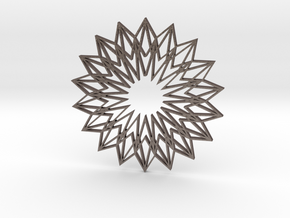 Arabesque: Sunflower in Polished Bronzed Silver Steel