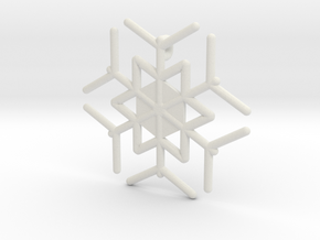 Snowflakes Series III: No. 10 in White Natural Versatile Plastic